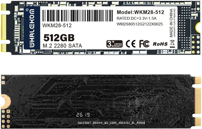 SSD накопитель Whalekom WKM2 512 ГБ (WKM2-512), изображение 2