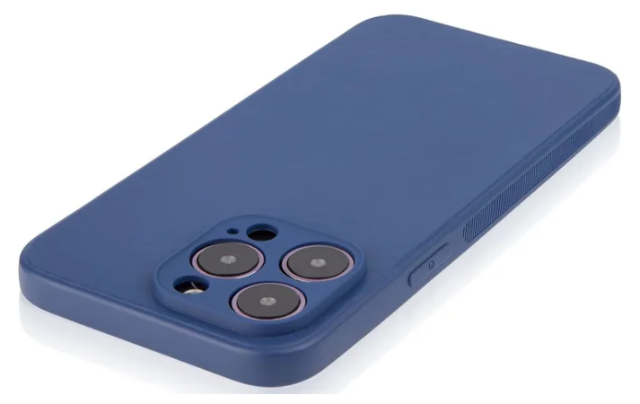 Чехол для iPhone 14 Pro Max Brosco Carbon Blue, изображение 2