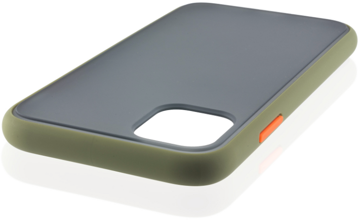 Чехол для iPhone 11 Pro Max Brosco Зелено-оранжевый, изображение 3