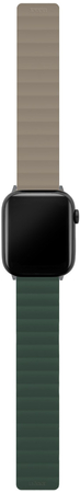 Ремешок магнитный силиконовый uBear Mode для Apple watch, M/L, зелёный/серый, Цвет: Green / Зеленый, изображение 3