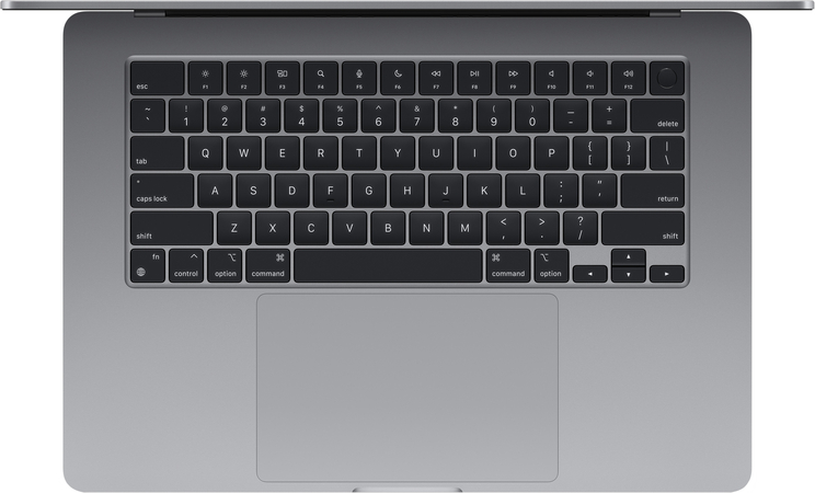 MacBook Air 15" (M3, 8C CPU/10C GPU, 2024), 8 ГБ, 256 ГБ SSD Space Gray (MRYM3), Цвет: Space Gray / Серый космос, Жесткий диск SSD: 256 Гб, Оперативная память: 8 Гб, изображение 3