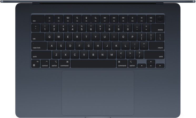 MacBook Air 15" M2 8-core 8GB 512GB 2023 Midnight (MQKX3), Цвет: Midnight / Тёмная ночь, Жесткий диск SSD: 512 Гб, Оперативная память: 8 Гб, изображение 3