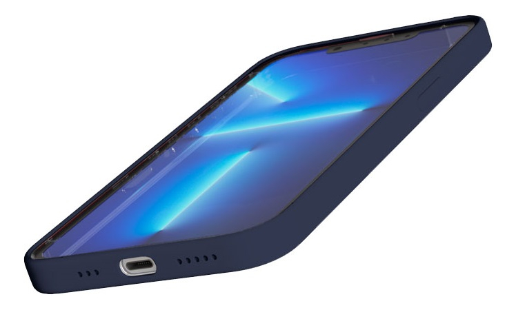 Чехол для iPhone 13 Pro VLP Silicone case with MagSafe Dark Blue, Цвет: Blue / Синий темный, изображение 3