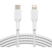 Кабель Belkin BoostCharge USB-C Braided Cable with Lightning Connector 2м белый