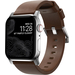 Ремешок Nomad Modern Band Leather Strap Brown, silver - Apple Watch 49mm/45mm