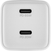 Сетевое зарядное устройство uBear Bridge 65W 2х Type-C (WC28WHPD65-2C) Белый, изображение 3
