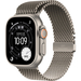 Apple Watch Ultra 3 GPS + Cellular, 49 мм, корпус из бежевого титана, ремешок Milanese бежевого цвета, Экран: 49, Цвет: Natural Titanium