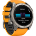 Garmin Fenix 8 51 Amoled Sapphire Graphite DLC Titanium with Spark Orange Silicone, изображение 2