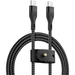 Кабель Rocket Premium Urban Nylon Braid USB-C to USB-C 1m Black, изображение 3