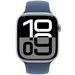Apple Watch Series 10, 46 мм, корпус из алюминия цвета серебристый, спортивный ремешок «синий», Экран: 46, Цвет: Silver / Серебристый, изображение 2