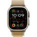 Apple Watch Ultra 2 GPS + Cellular, 49 мм, корпус из бежевого титана, ремешок Alpine цвета «загар», Экран: 49, Цвет: Brown / Коричневый, изображение 2