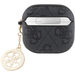 Чехол для Airpods 4 Guess PU leather 4G with Classic metal logo and Diamond charm Black, изображение 2