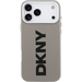 Чехол для iPhone 17 Pro CG Mobile DKNY PU Full Wrapped leather Verical logo Metal Cam Hard Beige