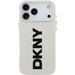 Чехол для iPhone 17 Pro Max CG Mobile DKNY PU Full Wrapped leather Verical logo Metal Cam Hard White