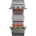 Ремешок для Apple Watch 45/46/49mm Nomad Stratos Natural Titanium Ultra Orange FKM, изображение 12