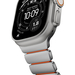 Ремешок для Apple Watch 45/46/49mm Nomad Stratos Natural Titanium Ultra Orange FKM, изображение 6