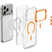 Чехол для iPhone 17 Pro Max / 18 Pro Max Spigen Ultra Hybrid Optik S MagSafe Clear/Orange, изображение 6