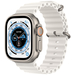 Apple Watch Series Ultra 49mm Titanium Case With White Ocean Band, Цвет: White / Белый, Возможности подключения: GPS + Cellular