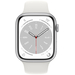 Apple Watch Series 8, 41 мм, корпус из алюминия цвета «серебристый», спортивный ремешок цвета «серебристый», изображение 2