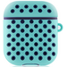 Чехол для Airpods Brosco Чемодан Перфорация Мятно-Синий, изображение 2