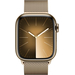 Apple Watch Series 9, 41 мм, корпус из нержавеющей стали цвета "золотистый", миланский сетчатый ремешок цвета "золотистый", Экран: 41, Цвет: Gold / Золотой, изображение 2