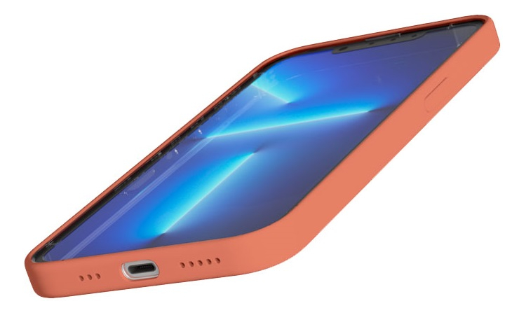 Чехол для iPhone 13 Pro VLP Silicone case with MagSafe Coral, Цвет: Coral / Коралл, изображение 4