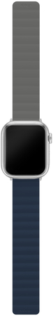 Ремешок магнитный силиконовый uBear Mode для Apple Watch, M/L, синий/серый, Цвет: Blue / Синий, изображение 3