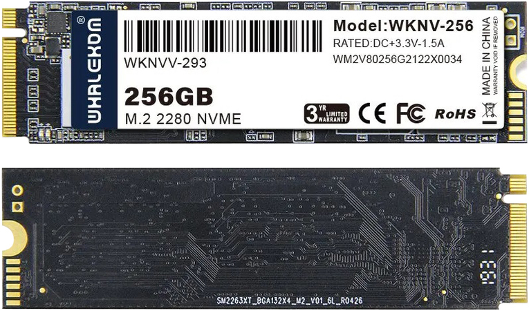 SSD накопитель Whalekom WKNV 256 ГБ (WKNV-256), изображение 2