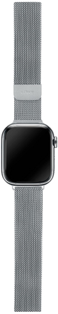 Ремешок магнитный металлический uBear Spark для Apple Watch M/L серебро, Цвет: Silver / Серебристый, изображение 3