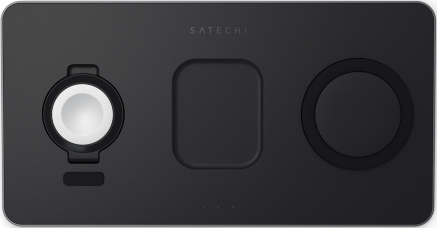 БЗУ Satechi Trio Wireless Charging Pad Space Gray, изображение 5