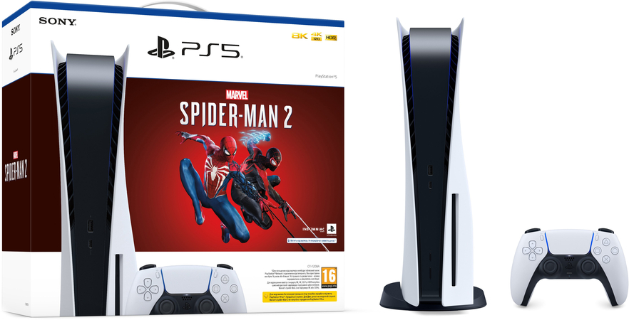 Игровая консоль Sony Playstation 5 White + Spider Man 2, изображение 6